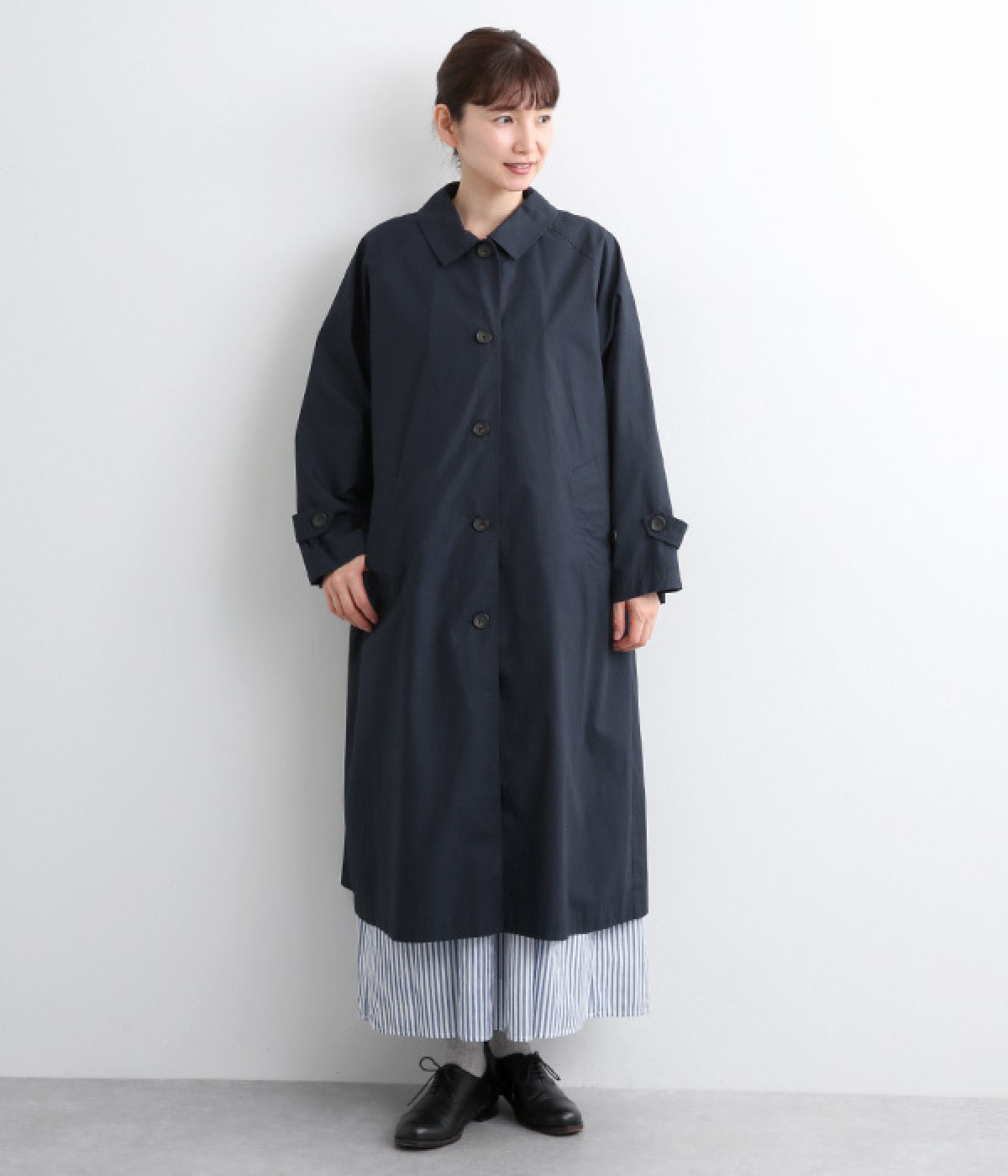 ＜EN ROUTE＞ コットンナイロンタイプライター ベルテッドコート　サイズ2 セール】 コットンタイプライター ベルテッドコート （その他