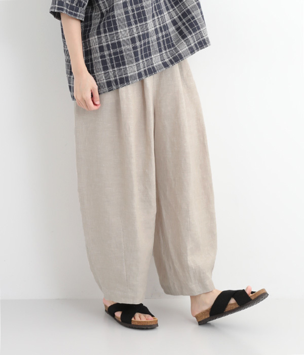 nala Linen like balloon リネンライクバルーンパンツ　ナラ WEB限定】リネンライクバルーンパンツ | DOUDOU(ドゥドゥ