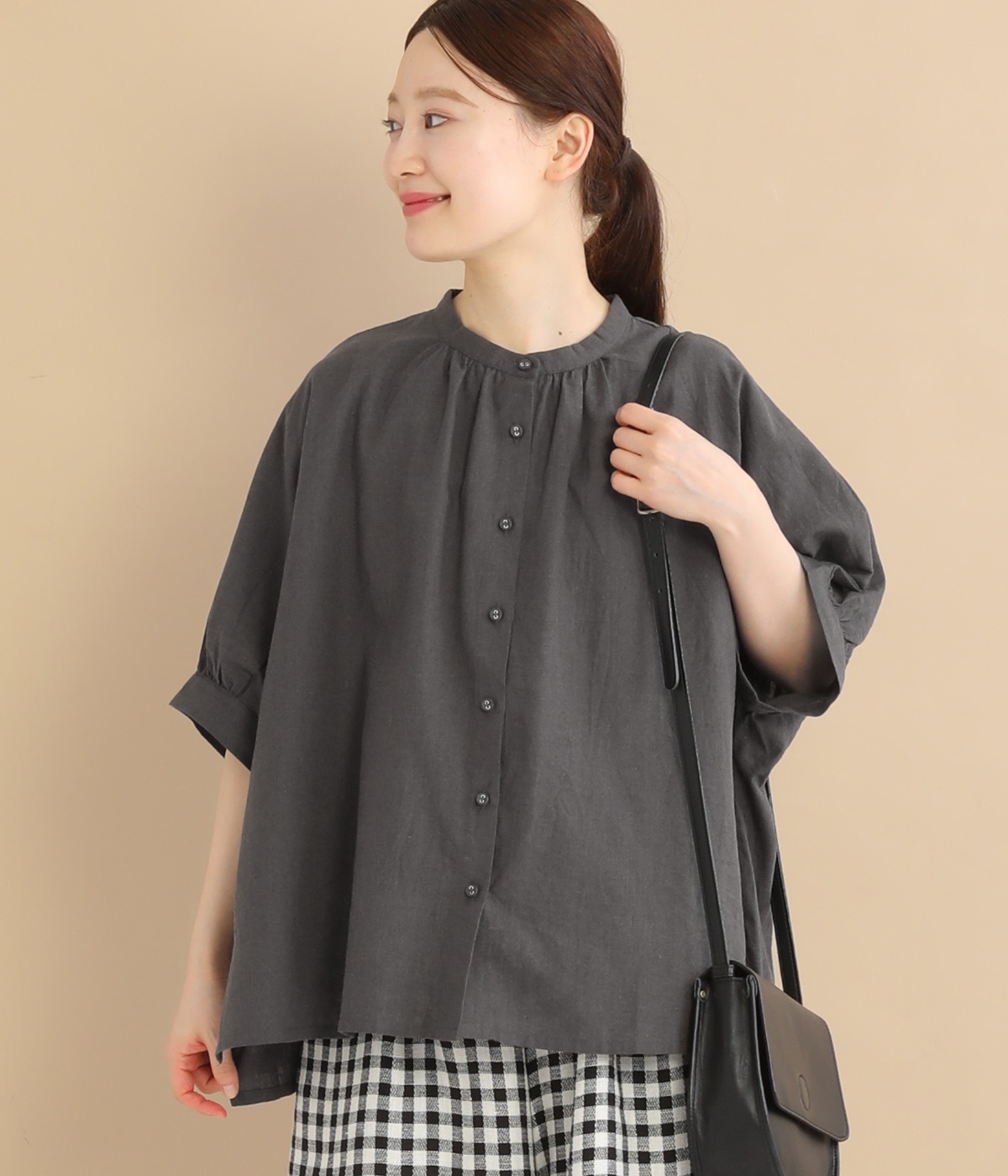 COTTON PUFF ブラウス CELERI 2024SS COTTON PUFF ブラウス 黒 美品