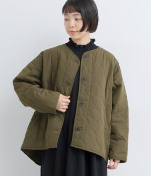 キルティングショートコート(カーキ-F)