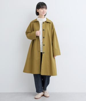 コットンツイル　フラットカラーコート