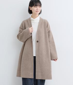 メルトンフリース　コート(ベージュ-F)