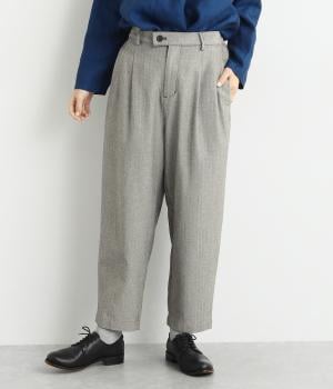 コットンオックスタックファスナーパンツ