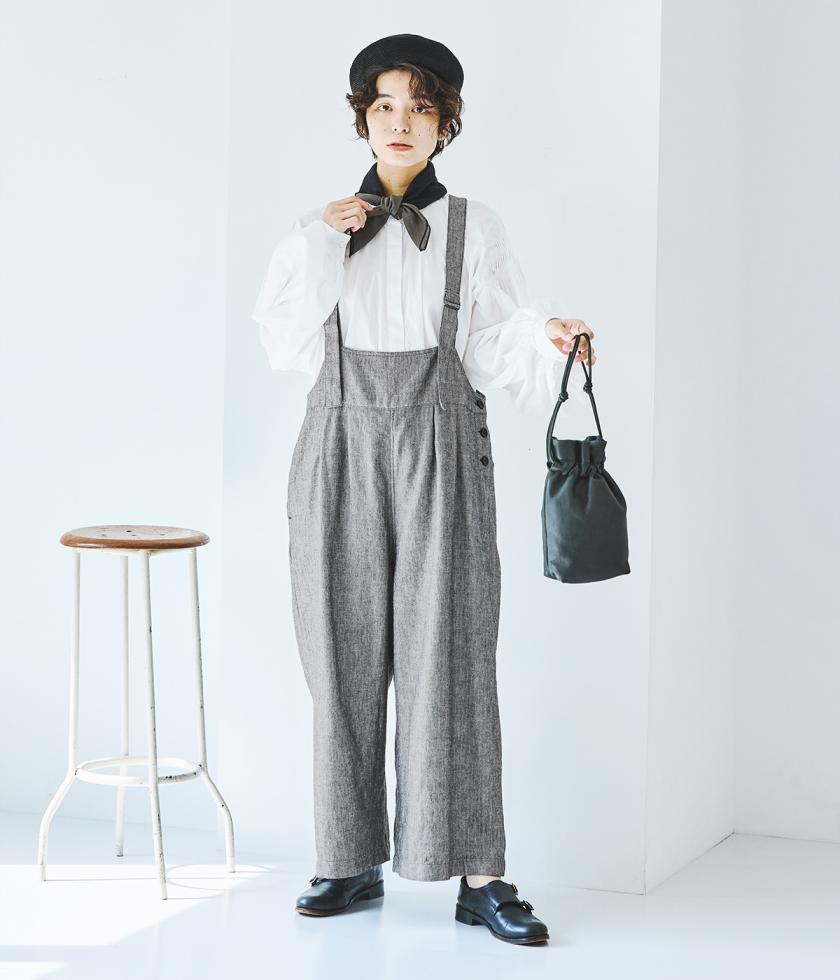 別注｜ヘリンボーン タックサロペット
