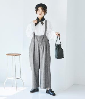 別注｜ヘリンボーン タックサロペット