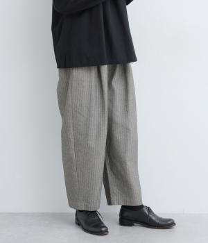 コットン　後ポケット配色パイピングパンツ