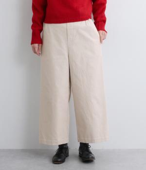 コーデュロイ　ワイドパンツ(マッシュルーム-F)