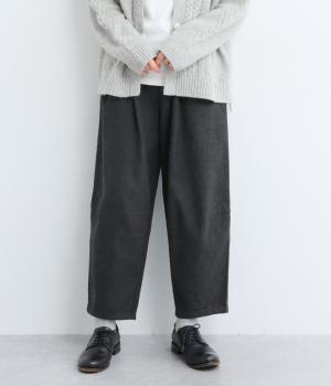コットンリネンオックス　コクーンパンツ(ダークグレー-F)