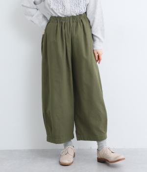 コットンリネン　ワイドパンツ