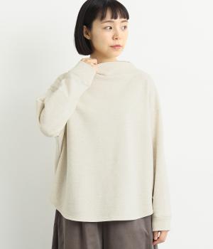 裏毛カットソーモックネックプルオーバー