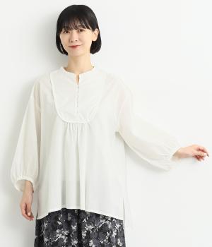 コットン細番手ヨーク切替チュニック