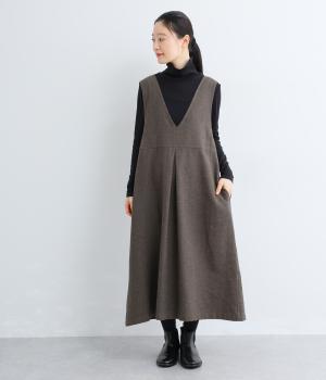 コットンリネン太番手ツイルジャンパースカート