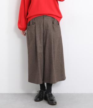 エターミンサイドポケットワイドパンツ(杢ブラウン-F)