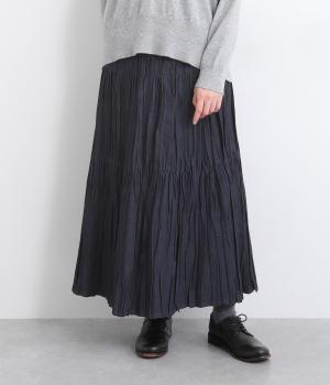 6OZデニムプリーツスカート