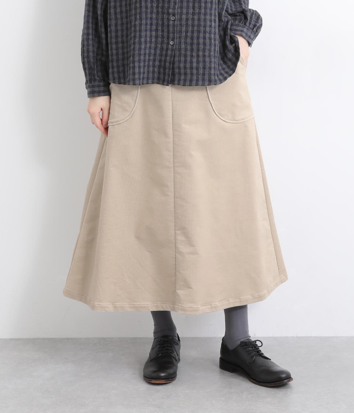 ストレッチコーデュロイスカート(キナリ-F)