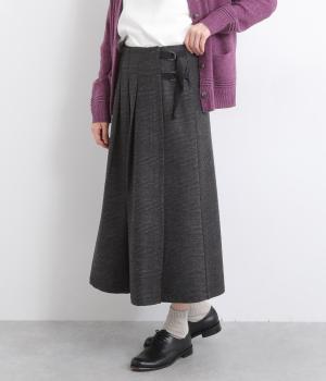 ウォッシャブルツイードグレンチェックスカート(チャコール系-F)