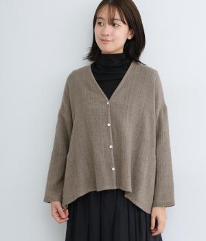 ウールガーゼカーディガン(モカ-F)
