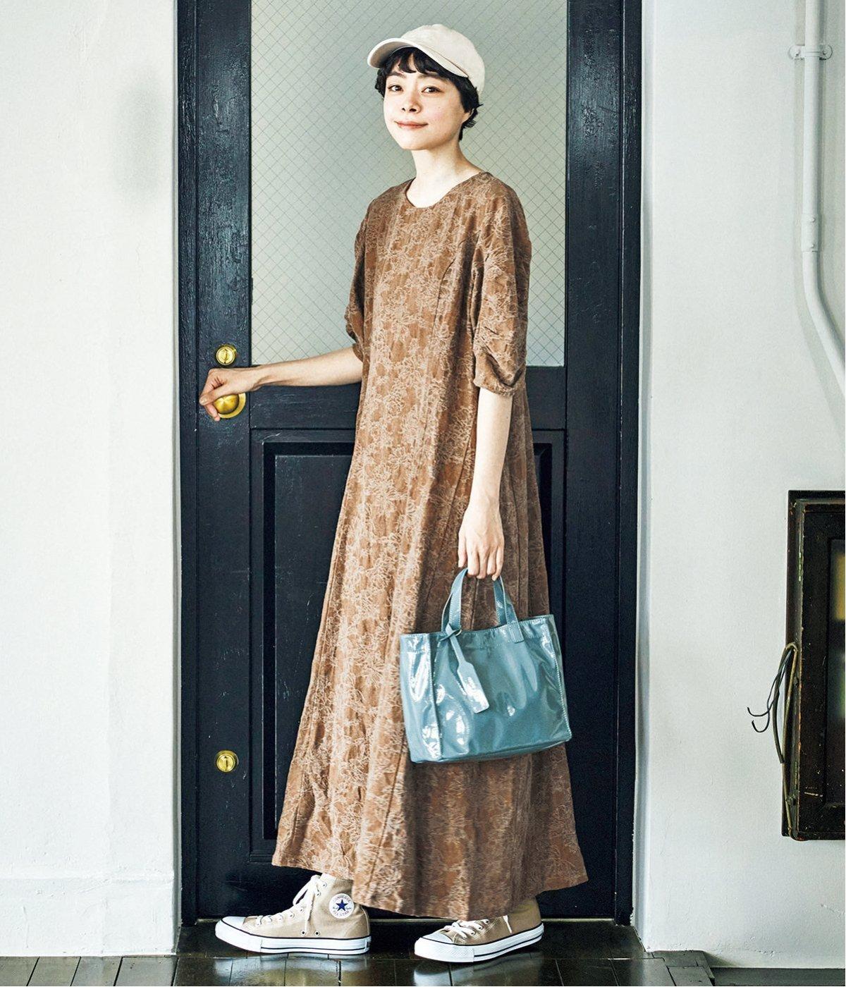 リンネル掲載】花柄ジャカードワンピース（Plame Collome）の商品詳細