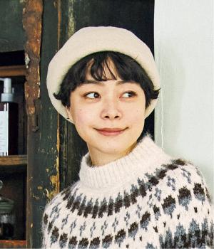 【リンネル掲載】編み立て柄入りベレー