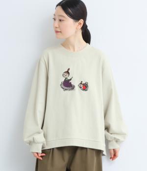 MOOMN刺繍プルオーバー(アイスグレー-F)