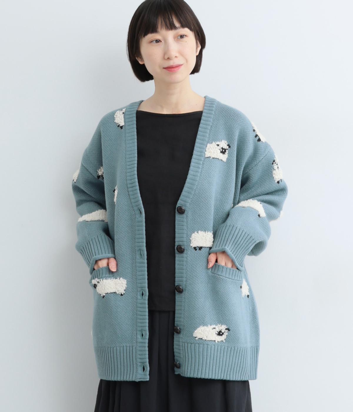 FETICO ジャガードニットVネックカーディガン 新品タグ付き 36サイズ