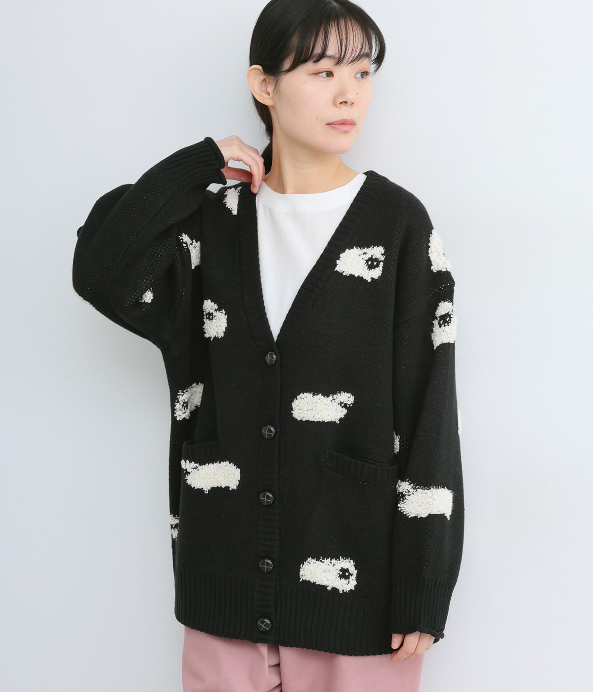 JUCY】羊柄ジャカードニットカーディガン（NUEVO BLANCA）の商品詳細
