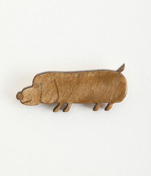 クリアウッド　いぬnoブローチ