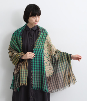 レオパード ウールショール