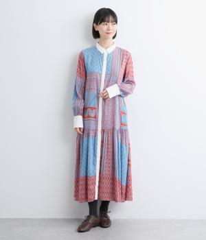 ポタリ―プリントワンピース