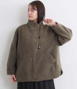 デザインカラーボアコート