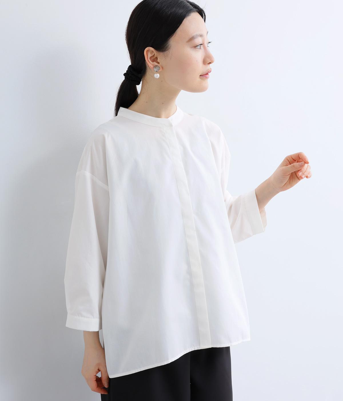 バックプリーツブラウス(オフホワイト-M)