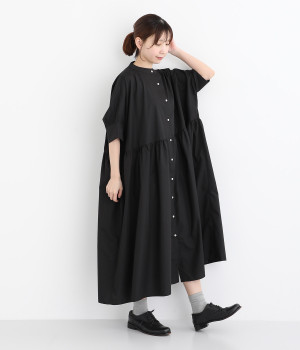 ワイドデザインドレス(ブラック-ONESIZE)