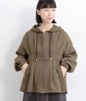 ウェストタックデザインフードジャケット