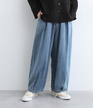 ヘムデザインコクーンシルエットデニム