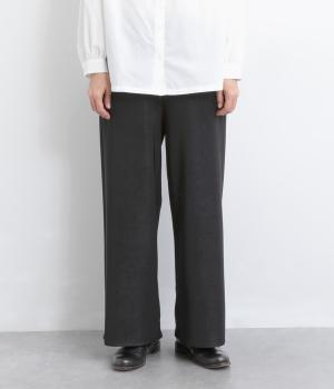 ロイカピケストレッチワイドパンツ(ブラック-F)