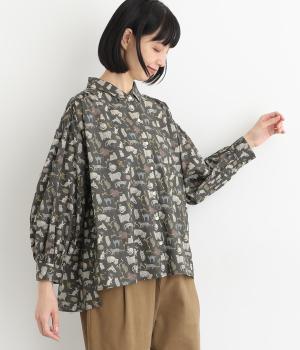 リバティタナローンカプセルコレクションシャツ【CAT】(チャコール-F)