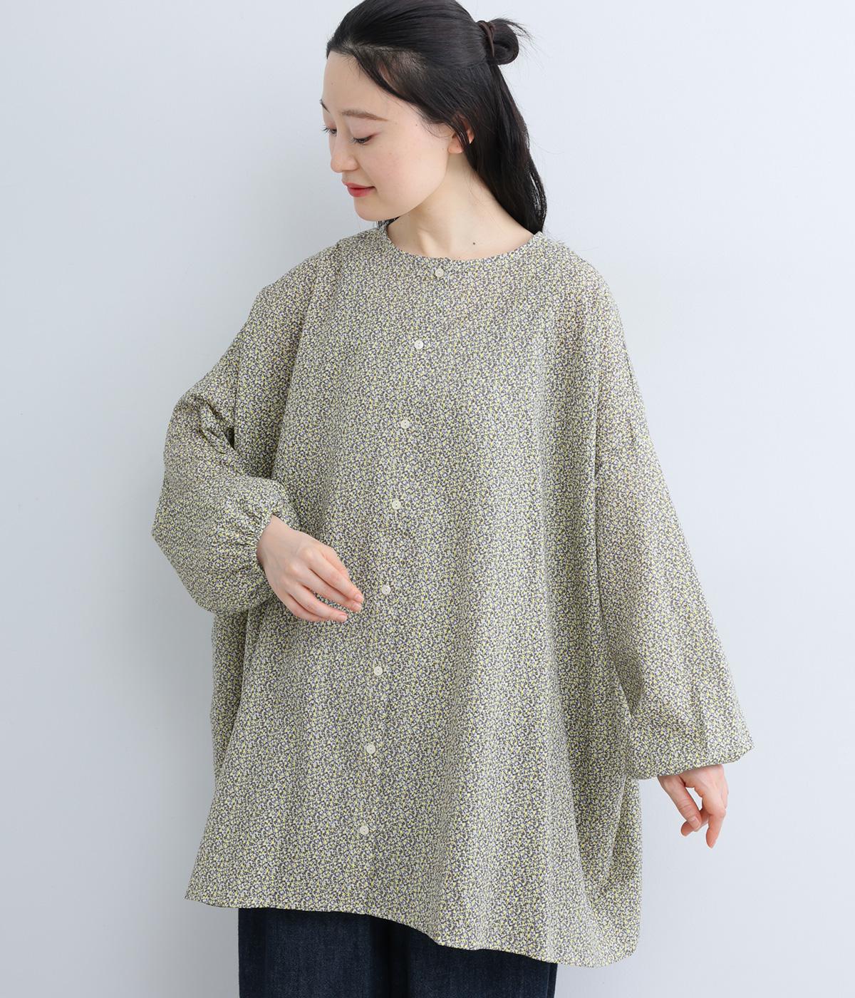 リバティイーストバルーンローンペッパーダブルフェイスチュニック(イエロー-F)