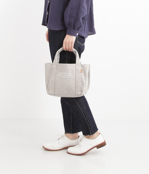 帆布仕切りバッグ　手提げバッグ