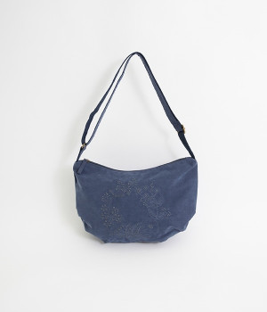 ピーチスキン刺繍ショルダーバッグ