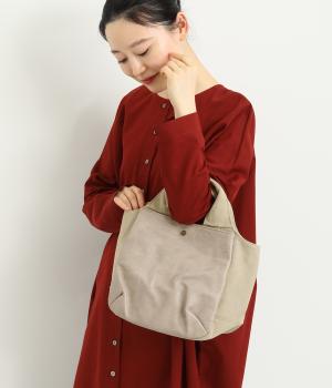 洗い帆布×合皮あおり手提げ