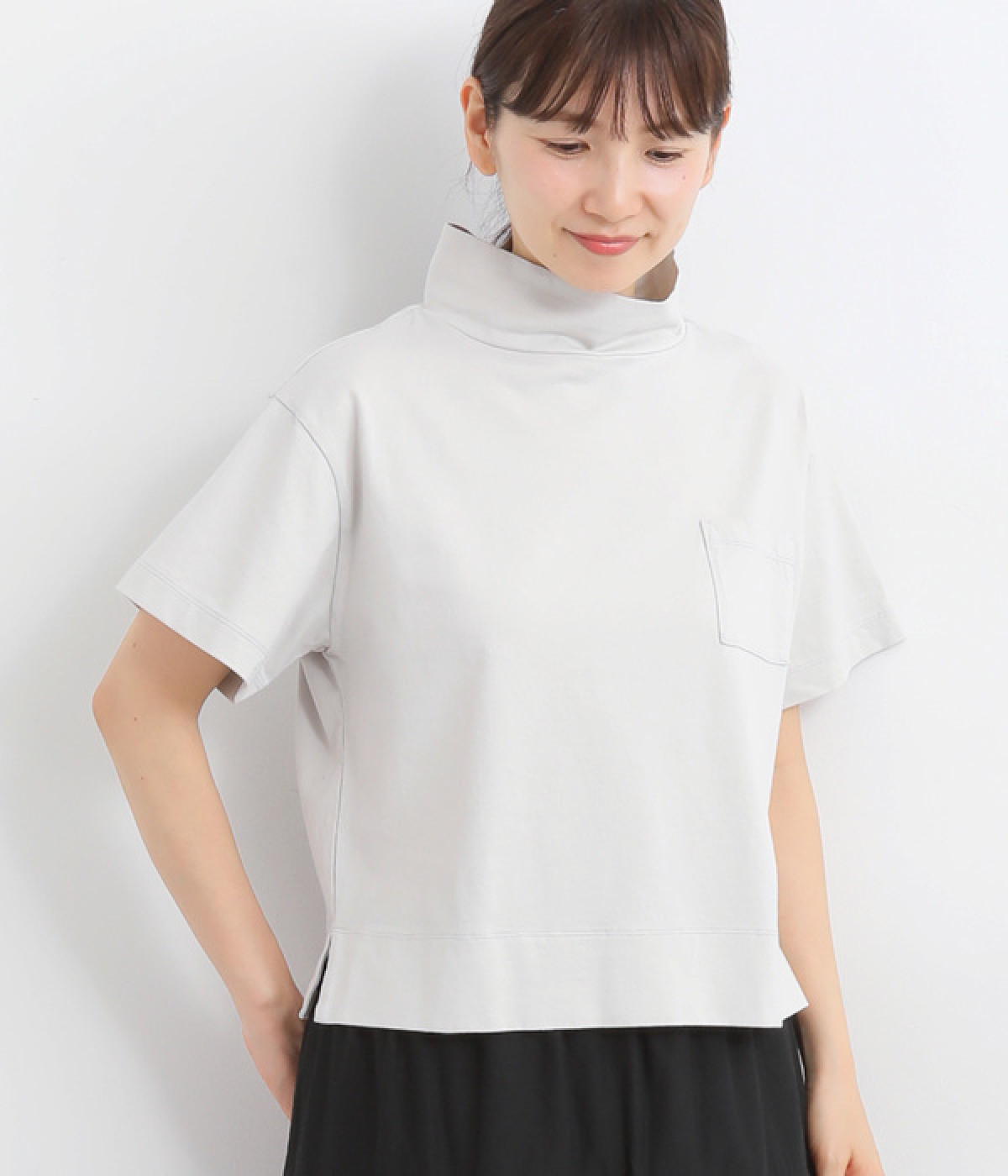 コットンクラシック天竺ボートネックプルオーバー(グレージュ-ONESIZE)