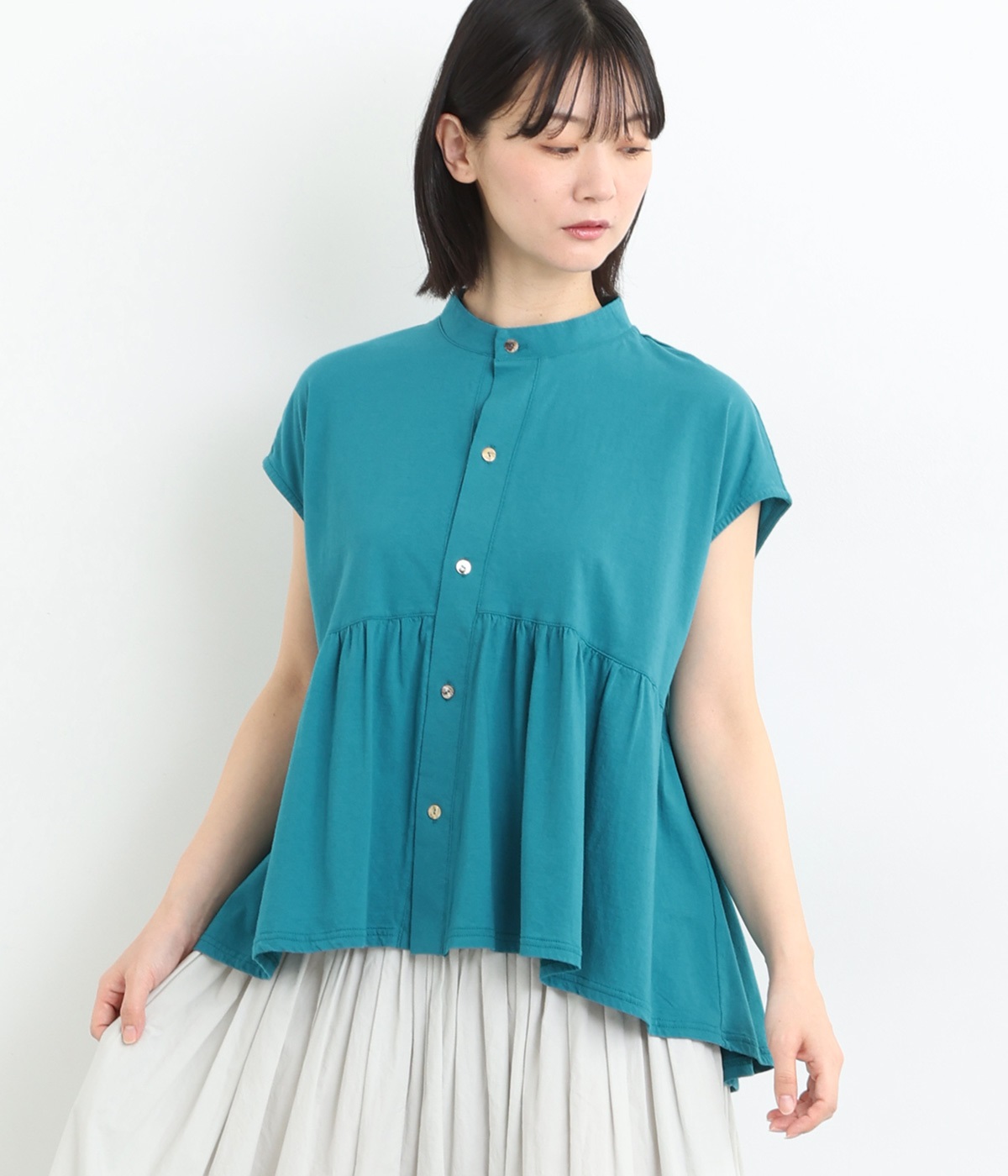 希少✨美品【ヌキテパ】コットン100%フレンチスリーブギャザーブラウス ブルー 楽天市場】ne Quittez pas ヌキテパ コットン ボイル ストライプ