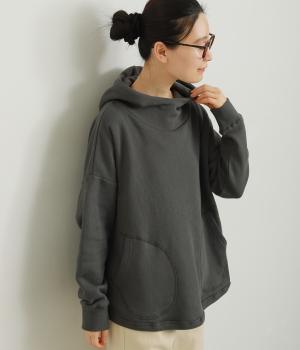 パイル裏毛　ポケットフーディー(チャコールグレー-F)