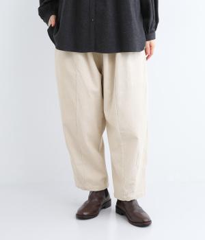 コットンコーデュロイテーパードパンツ