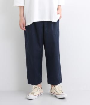 コットンダンプピグメントバイオ加工コクーンパンツ