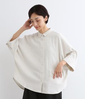 コットンビエラトップ起毛ドルマンワイドブラウス