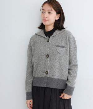 ブークレヤーン　ニットカーディガン(グレー-F)