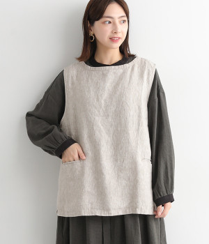 9番手リネン　前後2WAYベスト