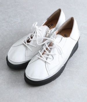 厚底編み上げシューズ