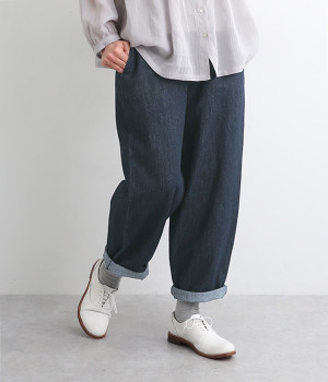 nanatone オフホワイトリネンのサルエルパンツ nanatone オフホワイトリネンのサルエルパンツ nanatone オフ